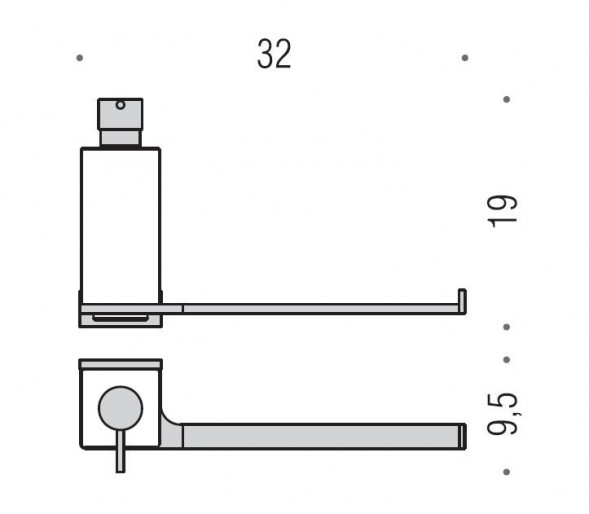 Полотенцедержатель с дозатором COLOMBO DESIGN LOOK B1674.NM настенный