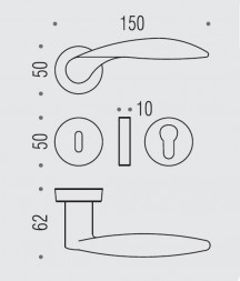 Дверная ручка Colombo WING DB31R золото
