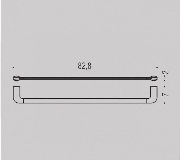 Полотенцедержатель COLOMBO DESIGN TRENTA B3011XL.GM широкий